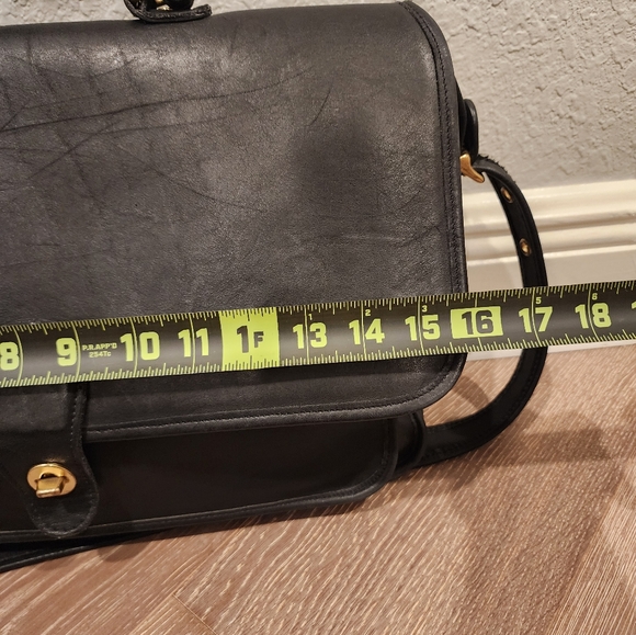 COACH VINTAGE ATTACHE CROSSBODY SHOULDER BAG BRIEFCASE BLACK LEATHER - Picture 4 of 11